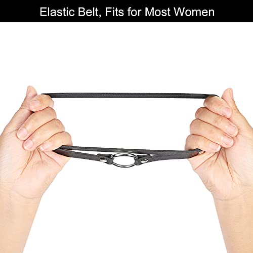 Alisikee Adjustable O-Ring Leg Garter, Elastic Thigh Garters Belt For Women, 1 Pair, Black #TOP3