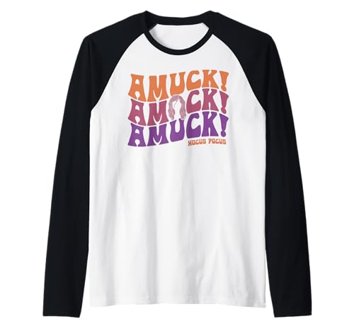 T-shirt Disney Hocus Pocus Amuck baseball raglan manches trois quarts