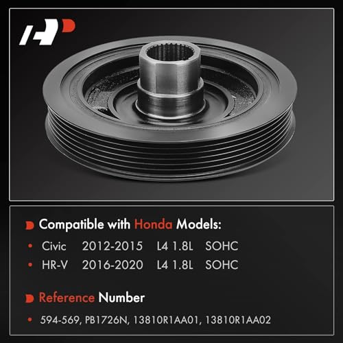 A-Premium Engine Harmonic Balancer Crankshaft Pulley Compatible with Honda by A-Premium - Used condition - Image 2