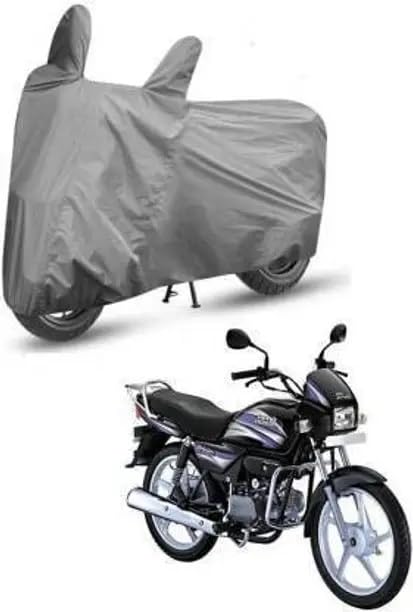 Image of Waterproof Two Wheeler Cover for Splendor, Silver, Motorcycle Protection Cover