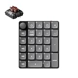 Keychron K0 Max Wireless Low-Profile Number Pad, QMK/VIA Programmable, Hot-Swappable Brown Switch, RGB Backlit, 2.4GHz & Bluetooth 5.3, 1000Hz Polling Rate, with Knob, for Windows/Mac