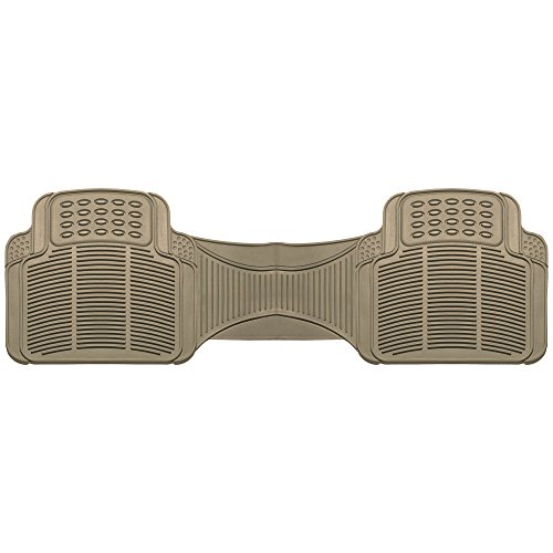 Image of FH Group Car Floor Mats - Heavy-Duty Rubber Floor Mats for Cars, Universal Fit Rear Set, Trimmable Automotive Floor Mats, ClimaProof Floor Mats For Most Sedan, SUV, Truck Floor Mats Beige
