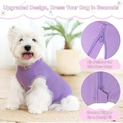 Coppthinktu Dog Surgery Recovery Suit for Dogs After Surgery Female, Dog Onesie Neuter Puppy Spay Shirts, Post-Op Bodysuit Pajamas Anti Licking Abdominal Wounds Cone Alternative