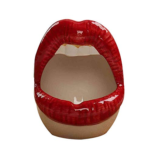 Risup Ceramic Creative Ashtray Sexy Lips Ashtray Mini Smokeless Ashtray (100x130mm)