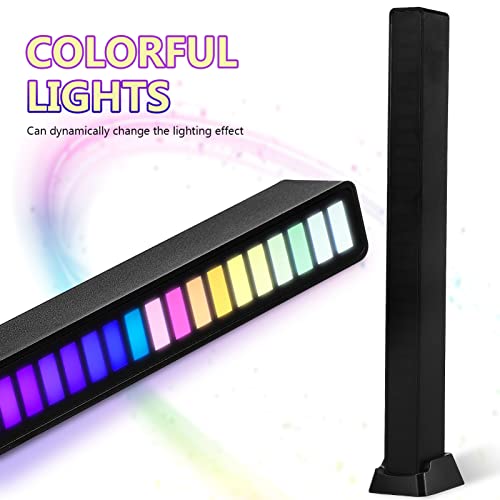 Osaladi Led Lighting Strips Led Rgb Light Bars, 2 Pack Voice-Activated Music Pick Up Rhythm Lights, Rechargeable Colorful Wireless Led Rhythm Strip Lights For Car Pc Tv Movie Gaming Led Strip Lights #TOP2