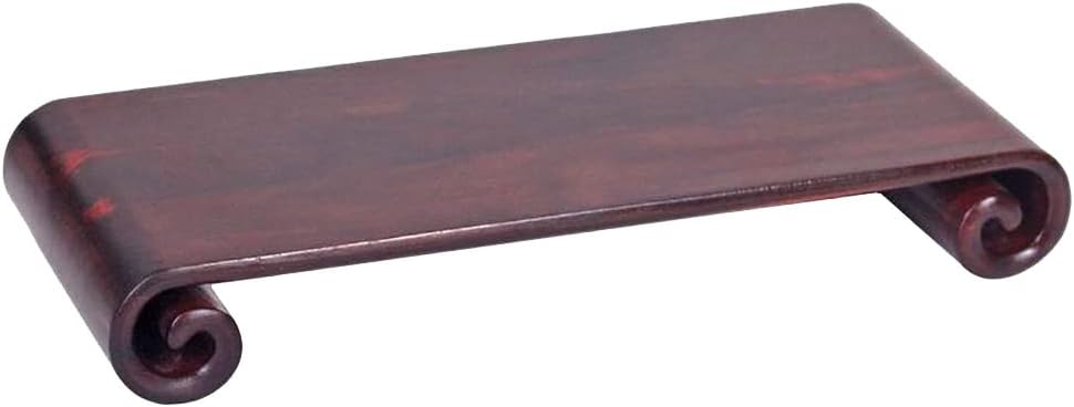 GOLDY&WENDY Rosewood Carving Vase Teapot Statue Base Red sandalwood Rectangle Book Scroll Pedestal Stand A Set Of Three Pieces