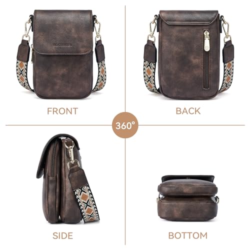 Image of BOSTANTEN Crossbody Bags for Women Cell Phone Purse Leather Wallet Handbags with Card Slots