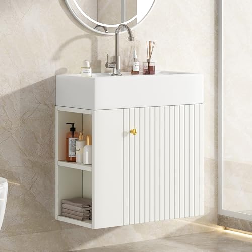 Il design integrato del piano di lavoro non è solo bello e generoso, ma è anche facile da pulire, in modo da eliminare le fastidiose fasi di pulizia e di godere facilmente di un ambiente bagno pulito e igienico.