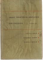 Gregg shorthand simplified for colleges B0007DO7YU Book Cover