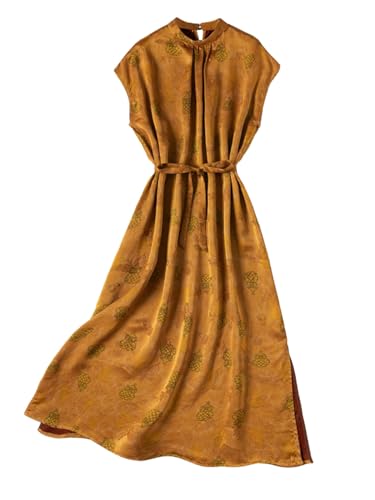 Cheongsam en soie jacquard HangErFeng : votre robe fluide ligne A pour vos fêtes et soirées