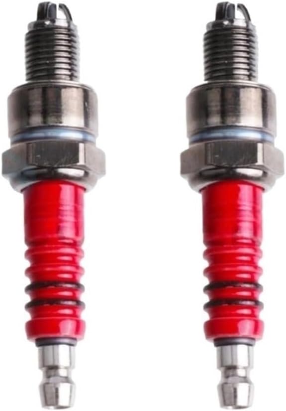 A7TC A7TJC 3 Electrode Sparks Plugs Compatible with GY6 50cc-125cc Moped Scooter ATV Quads Motorcycle small engine Accessories(Unpainted)