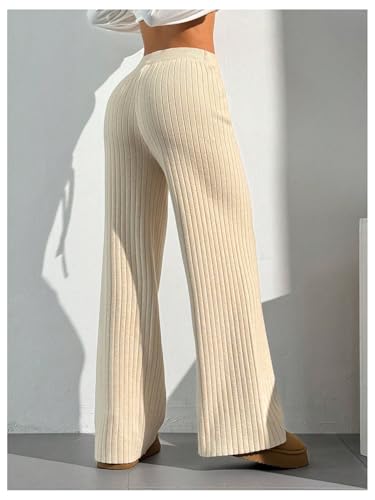 Verdusa Women's Wide Leg Sweatpants Baggy Lounge Pants Yoga Knit Waisted Comfy Workout Pants2