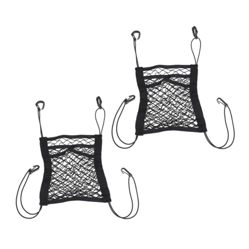 Ciieeo Elastic Car Seat Net Pockets Pack Mesh Storage Bag Holders for Vehicle Simple Install Pet Barrier