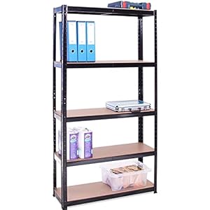 G-Rack Schwerlastregal, 1 Lagerregal 5 Fächer – für Keller, Werkstatt, Abstellraum, Garage – Metall I 180 x 90 x 30 cm I 175 kg Last je Regalboden (Total 875 kg) I 5 Jahre Garantie