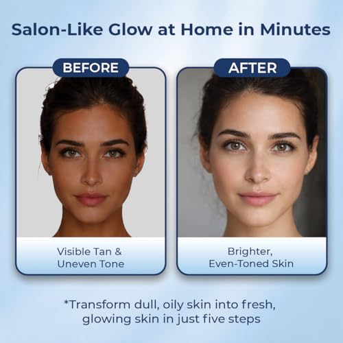 Image of Sanfe Insta Facial Kit | 5-Step Facial Magic for Oily, Dull & Tanned Skin | Deep Cleansing, De-Tan & Glow | With Exfoliating Gel, Clay Mask, Face Pack | Salon-Like Facial at Home in Minutes, 50g