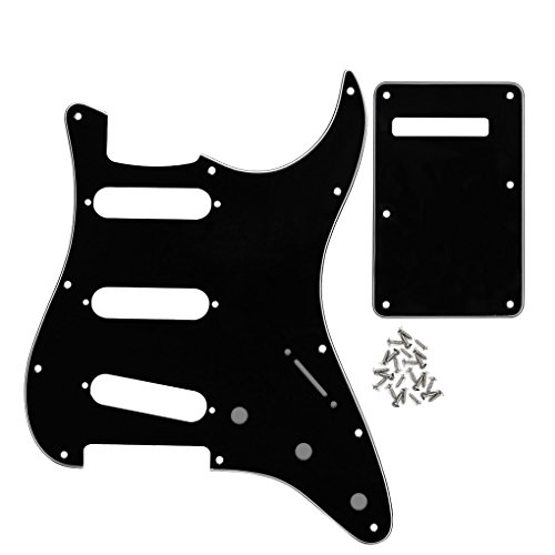 FLEOR Set de guitare électrique Style SSS Pickguard avec vis de montage de plaque arrière pour USA/MEX Fender Strat… - Les Beatles, Paul McCartney, John Lennon, RIngo Starr, George Harrison FLEOR Set de guitare électrique Style SSS Pickguard avec vis de montage de plaque arrière pour USA/MEX Fender Strat…