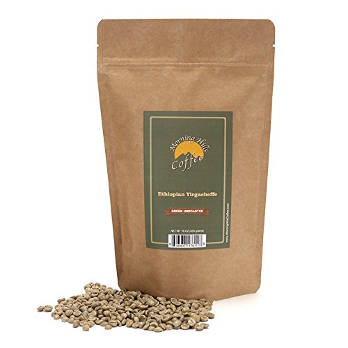 Ethiopian Yirgacheffe Green Unroasted Coffee Beans 5 Pounds