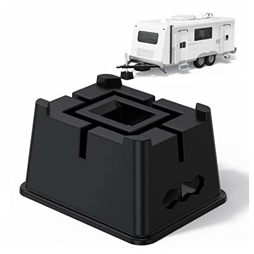 RV Trailer Jack Block for Leveling| RV Leveling Tongue Jack Blocks for Travel Trailer|RV Camper Stabilizer Blocks for Any Tongue Jack,Post,Foot|Supports up to 15,000lbs/Block