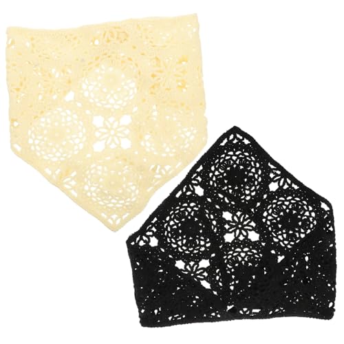 BESPORTBLE 2 pcs Floral Knitted Hair Scarves Crochet Headbands for Women Stylish Bandanas for Special Occasions Her Birthdays Anniversaries