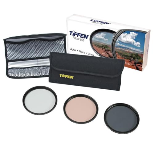 Kit filtres Tiffen 58TPK1 58 mm polariseur et UV pour appareil photo reflex