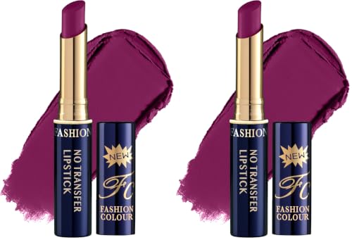 Image of Fashion Colour Lip Super Stay | Non Transferable Lipstick Waterproof | Lipsticks For Women Waterproof | 12-Hour Stay | Matte Finish | Long-Lasting | Highly Pigmented | Bold Colours (Violet Light, 2.6)