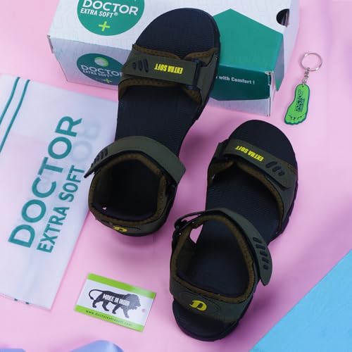 Image of DOCTOR EXTRA SOFT Men's Classic Athletic & Outdoor Casual Sandals /Floaters With Adjustable Cushion Strap For Adult|Comfortable & Lightweight|Stylish & Anti-Skid|Everyday Use For Gents & Boys D-301
