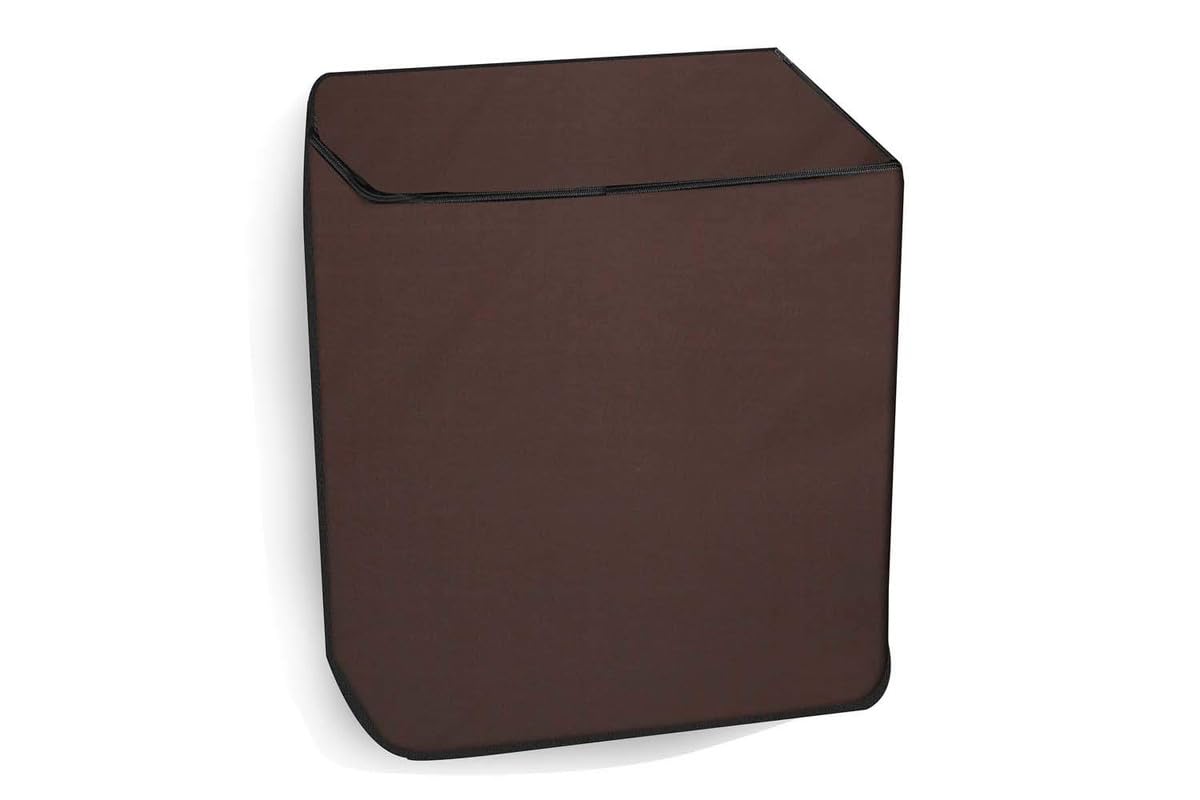 ME AND ME water dust Protection washing machine cover for Whirlpool 9 kg Semi Automatic Top Load (ACE XL) (Plain Coffee Colour)