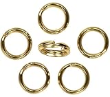 6 14K Gold Filled 8mm 0D 6.3mm ID Round Split Rings Wire Charm Connectors