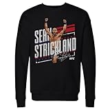 500 LEVEL Sean Strickland UFC Crewneck Sweatshirt - Sean Strickland Stars WHT (Black, Large)
