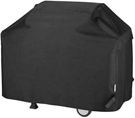 Unicook BBQ Cover 60 Inch, Heavy Duty Waterproof Gas Grill Cover, Special Fade and UV Resistant Outdoor Barbecue Cover, Compatible for Fits Weber Char Broil Outback Barbecues, Black (152 x58 x107CM)