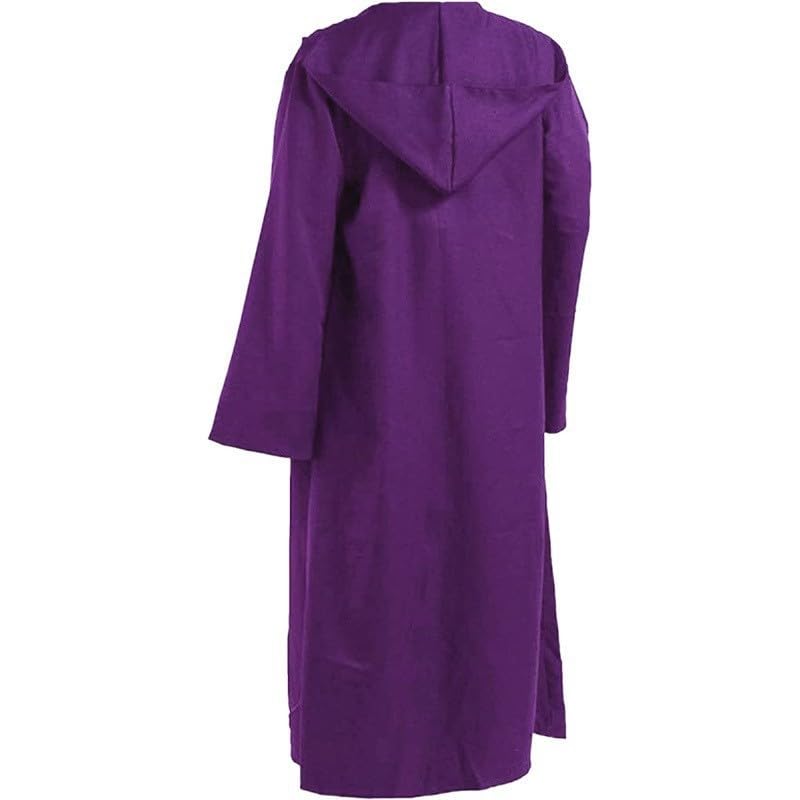 Robe à capuche ample et confortable style cape fantaisie violette - 2