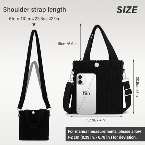 Women's Crossbody Handbags, Corduroy Women's Shoulder Handbags Small Crossbody Bags for Women2