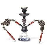 [Pièces] (1) vase en verre, (1) tige avec tige inférieure, (2) tuyau en cuir synthétique, (1) bol en céramique, (1) cendrier, (1) paire de pinces avec pinces