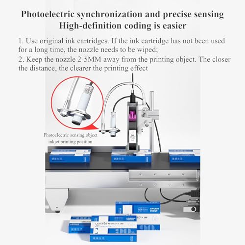 Image of 40m /min Automatic Desktop Inkjet Printer with 4.3in Touch Screen, 12.7mm Printing Height, Photoelectric Synchronous Induction, Support for USB Flash Drive Import, Support Communication Protocols