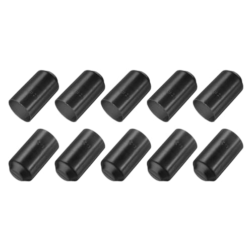 Image of sourcing map 10Pcs Heat Shrink End Cap 30mm ID x 55mm l 2:1 Ratio Waterproof Electrical Wire Wrap Heat Shrink Tubing Caps Lined Sealed for Wire Cable, Black