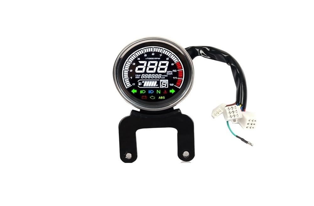 Contagiri contachilometri Contagiri Moto 12V Retroilluminazione A LED Per Tachimetro Digitale Temperatura Misuratore Carburante Indicatore Di Livello Moto