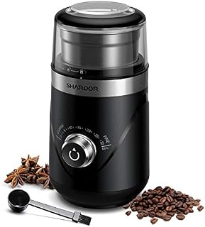 SHARDOR Coffee Grinder Electric with Adjustable Precision Setting, Removable Stainless Steel Cup, 25000rpm Powerful Grinder for Dried Spice, Pepper, Grain, Coffee Bean, Nuts