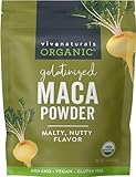 Viva Naturals Organic Maca Powder - Gelatinized Maca Powder Organic, Vegan and Kosher Peruvian Superfood - Certified USDA Organic, Gluten-Free & Non-GMO
