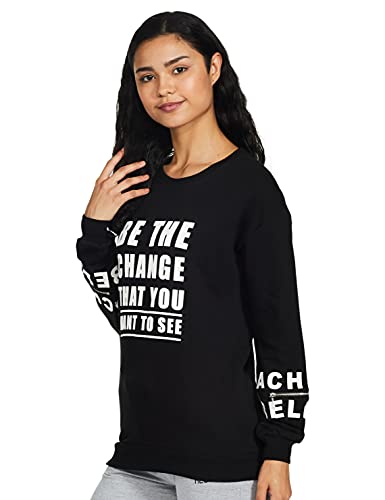Image of Max Women Cotton Printed Round Neck Sweatshirt