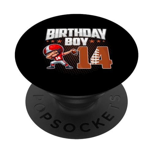 14 cumpleaños niño fútbol dabbing 14 años niño cumpleaños PopSockets PopGrip Intercambiable