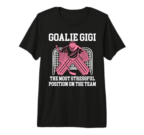 Funny Hockey Goalie Gigi Of A Hockey Keeper Gigi Grandma Premium Tri-blend T-Shirt