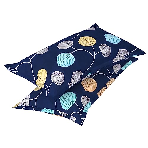 Image of HOMEKART Prime Combo Pack of 4 Double Bedsheets with 8 Pillow Covers|160 TC Soft Brushed Microfiber -Long Lasting & Wrinkle Free - 220 x 218 Cm Or 7ftx7ft, Green Black & Blue