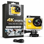 Suplexity 4K Action Camera Ultra HD Waterproof 30m WiFi Sports Camera with Image Stabilisation, Helmet & Bike Cam for Cycling, Travel, Vlogging & Outdoor Recording