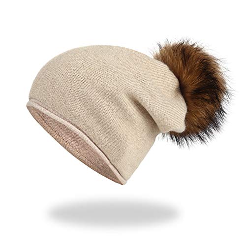 Bonnet tricoté d'hiver en laine pour femmes chaud
