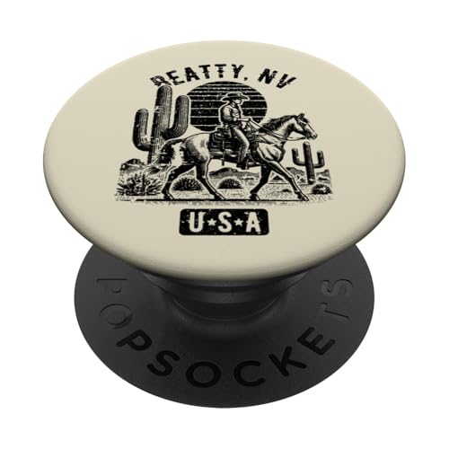 Beatty Nevada USA Cowboy Horse Design stile vintage PopSockets PopGrip Adesivo