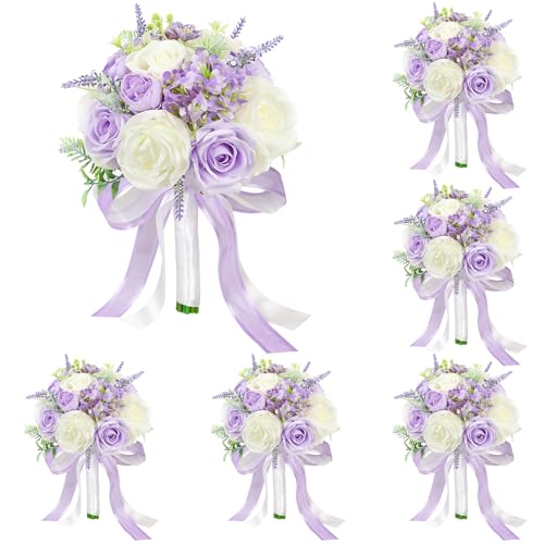 HOMENERGY Six Bridesmaid Bouquets