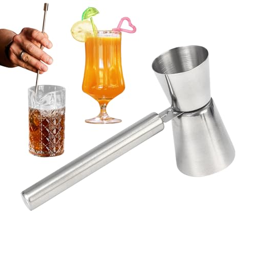 Medidor de alcohol de camarero – Medidor de cóctel doble | Taza medidora de acero inoxidable para bar en casa, fiesta y creación de bebidas cortas, herramientas de medición de alcohol accesorio