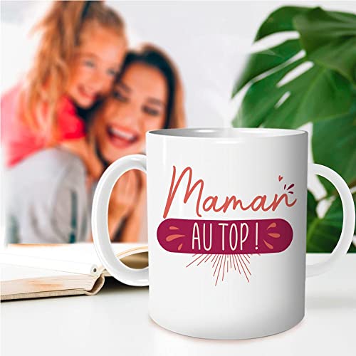 STC Mum au Top Ceramic Coffee Mug 9.5 cm White - Image 2