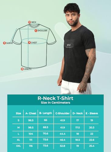 Image of Lux Nitro Men's Cloud Burst Printed Half Sleeve T-Shirt | Cotton Blend Round Neck Tee | Regular Fit Casual Wear
