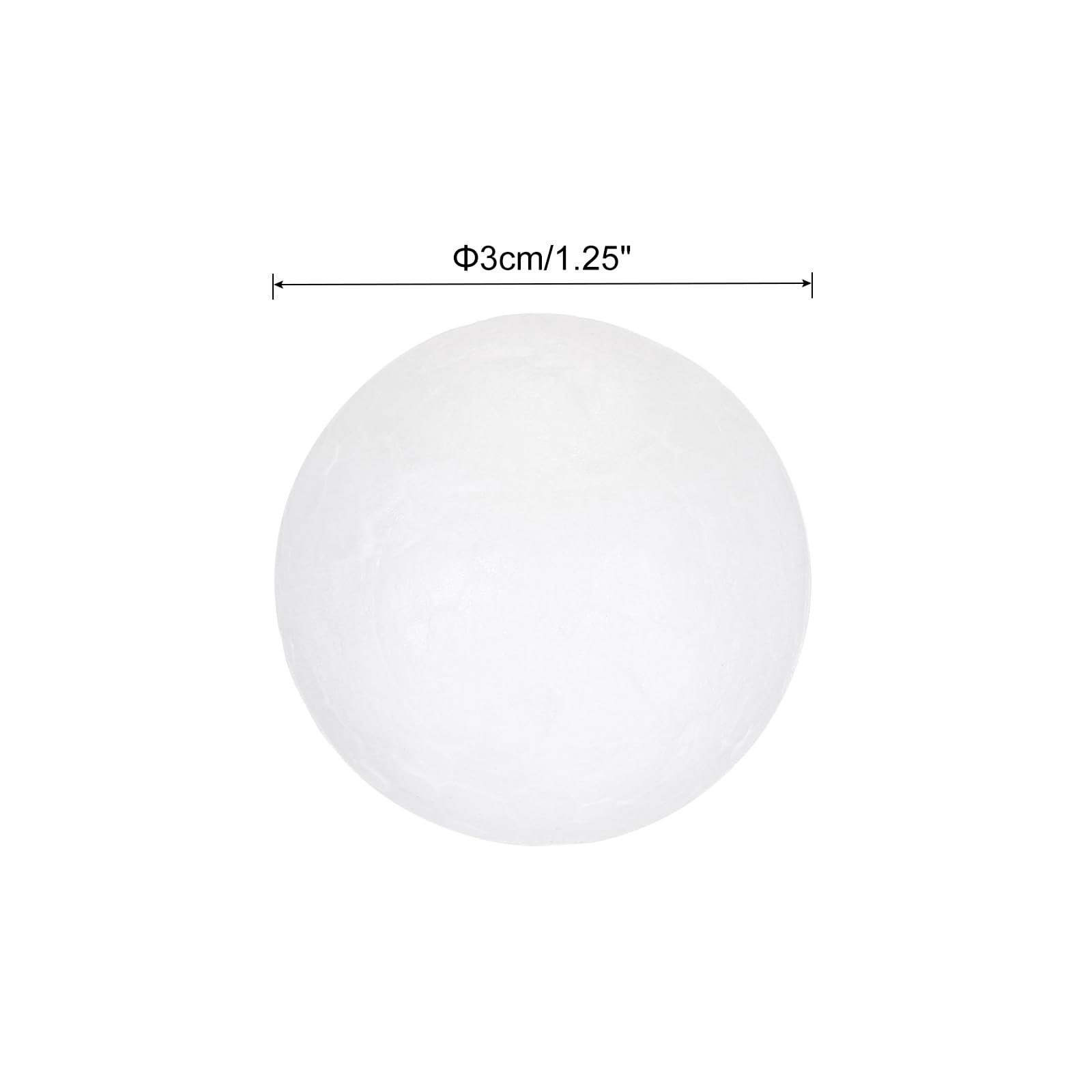 MECCANIXITY White Foam Balls Round 1.25 Inch Model Polystyrene Spheres Craft Balls for Art Craft Household Projects and Party Decoration 30Pcs